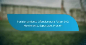 Posicionamiento Ofensivo para Fútbol 9v9: Movimiento, Espaciado, Presión